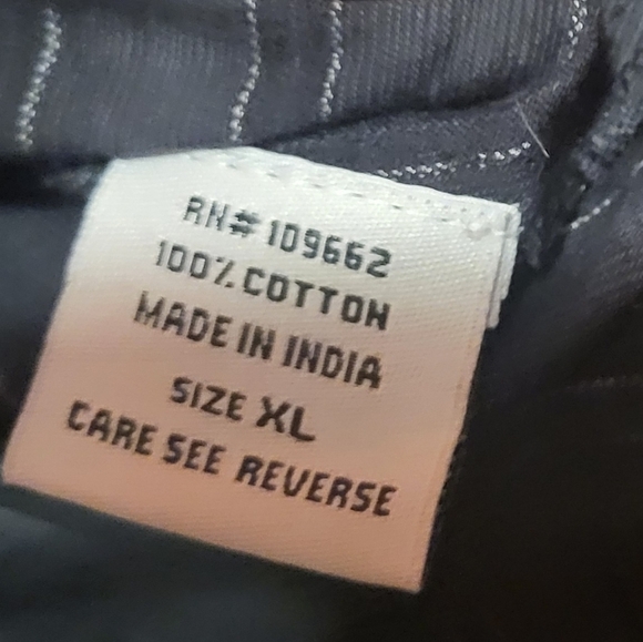 Tulip Black & White Pin Stripe Lagenlook Cotton Collared Shirt Size XLarge NEW - Picture 8 of 8